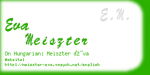 eva meiszter business card